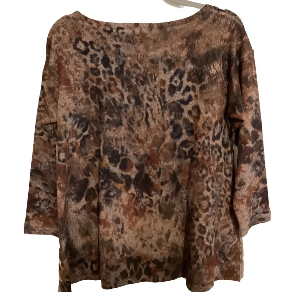 Nally&Millie pullover sweater in brown &cream stripes sizeS/M - Picture 6 of 8